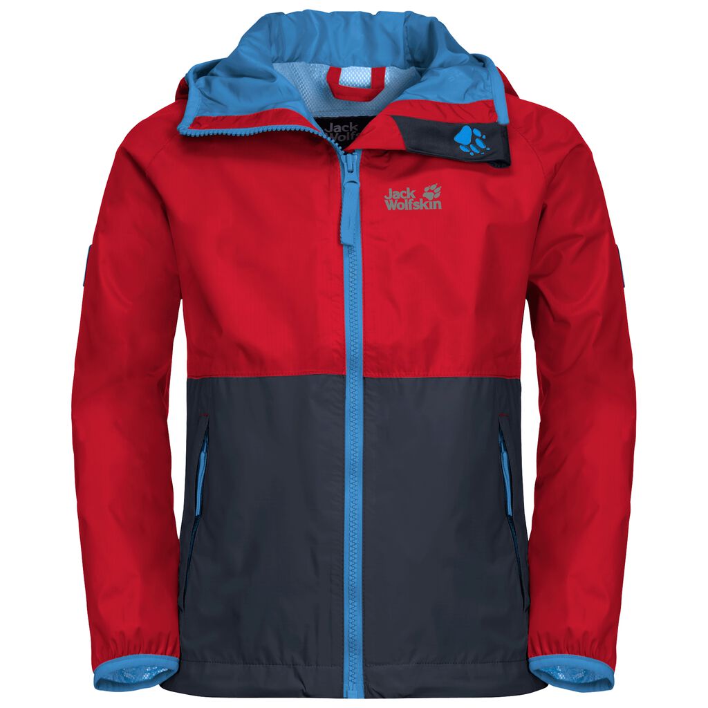 Jack Wolfskin RAINY DAYS Gyerek Vízálló Kabát Piros - WNPSLA-514